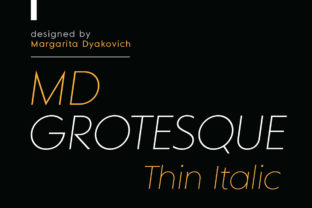 MD Grotesque Thin Italic: The Premium Typeface for Elegant Handmade Crafts