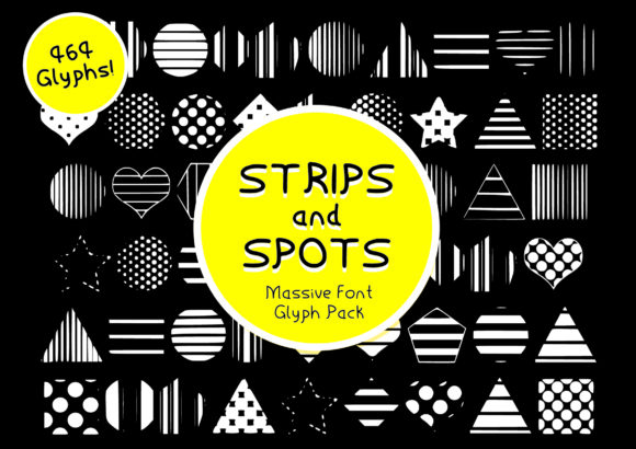Strips Spots: A Creative Dingbats Typeface for Editorial Design